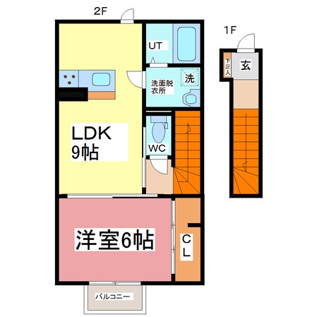 D-room水落町の物件間取画像